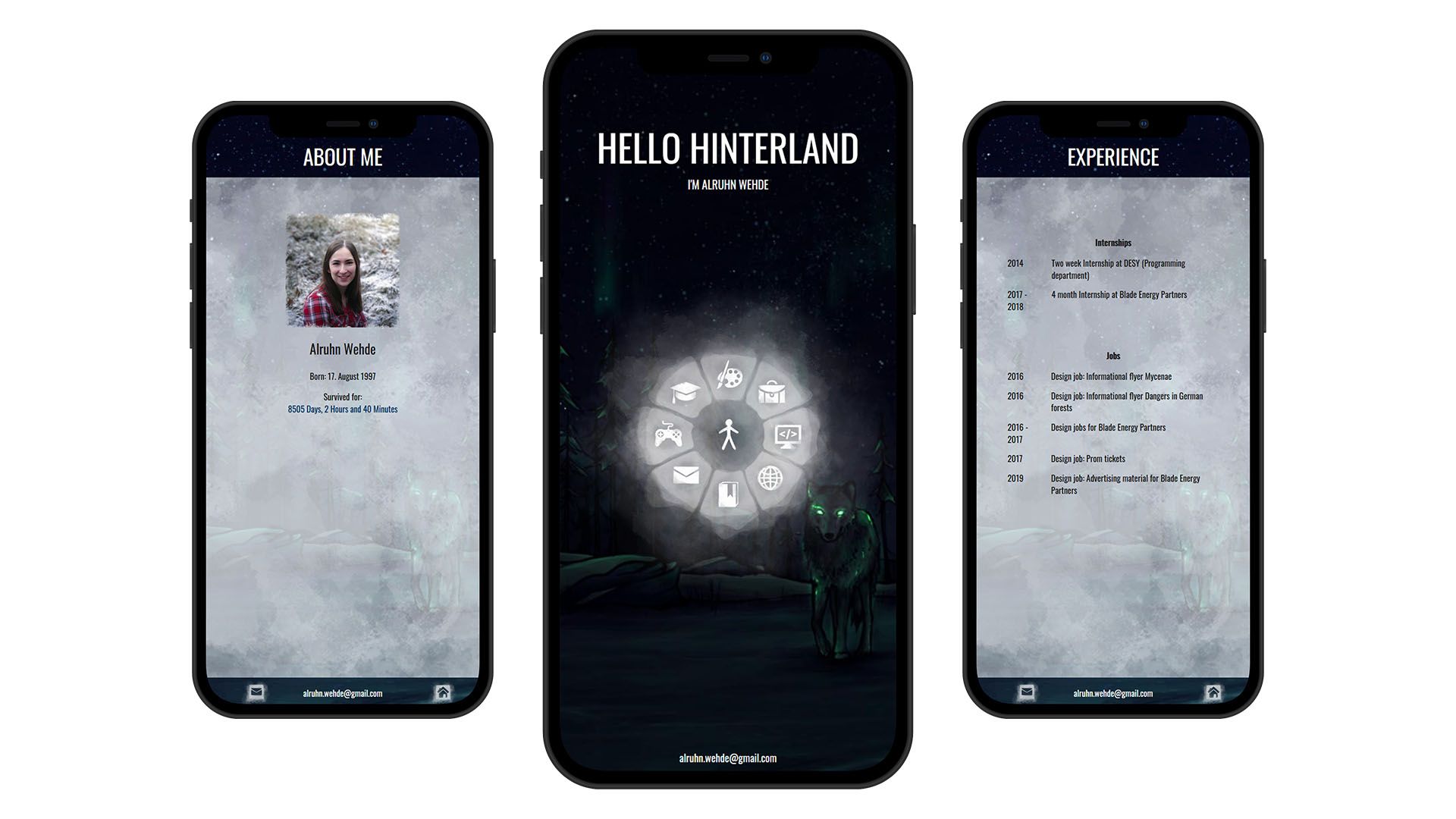 Hinterland page screenshot on a phone