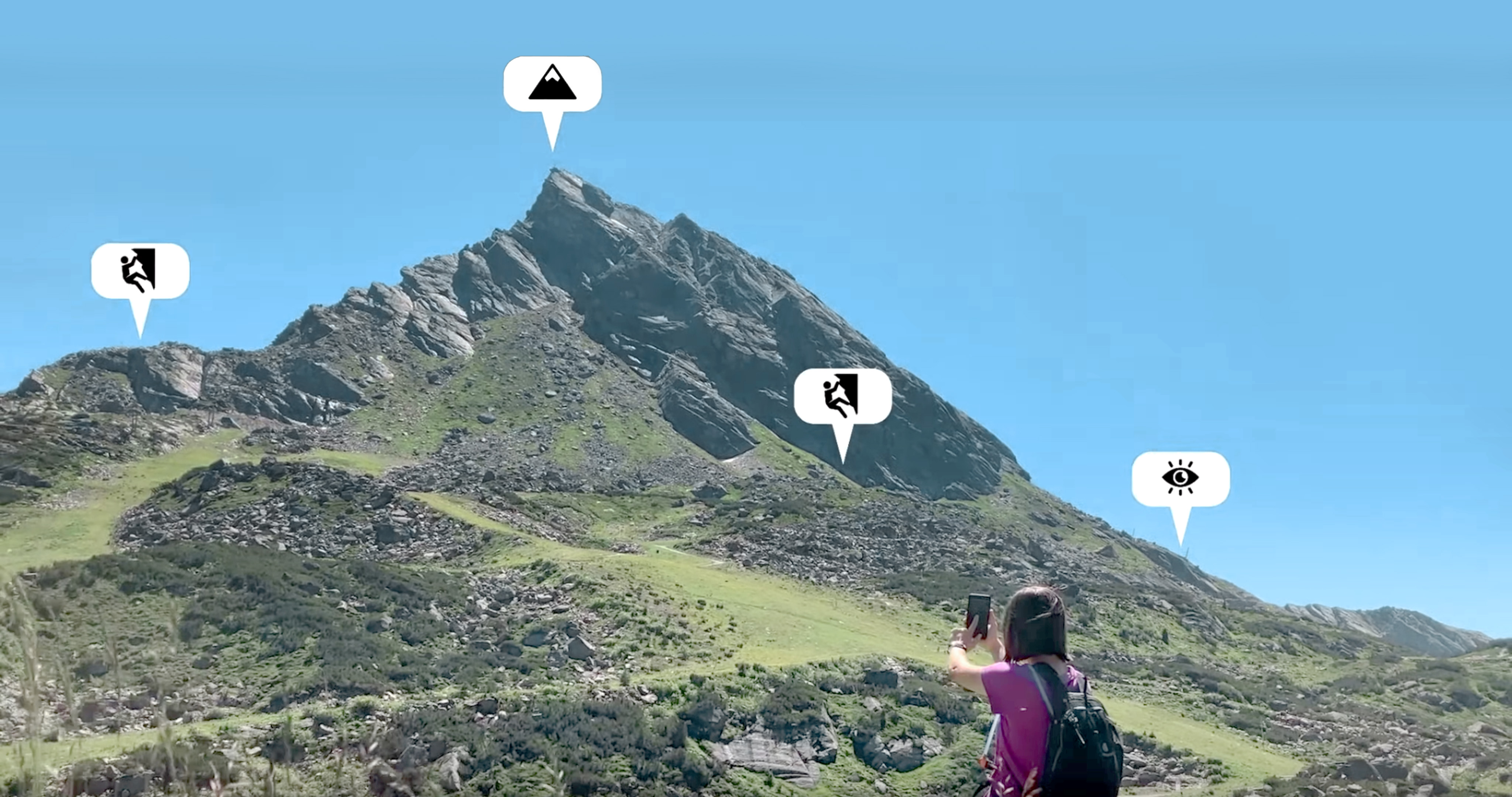 TrailView AR is an autmented reality app to show points of interest while hiking